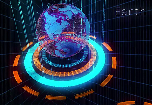 Hud Futuristic Earth in Cinema 4D & After Effects