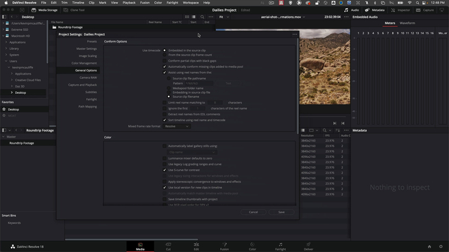 Creating dailies in DaVinci Resolve and Avid Media Composer round-tripping